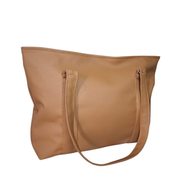 Cartera Bolso Mujer Universitaria Eco Cuero Mujer Marrón Matelassé - Imagen 3