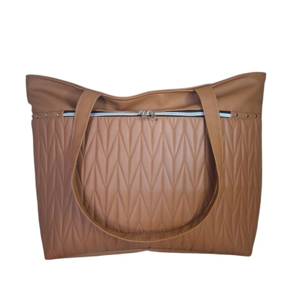 Cartera Bolso Mujer Elegante Eco Cuero Mujer Marrón Full Matelassé