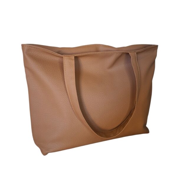 Cartera Bolso Mujer Elegante Eco Cuero Mujer Marrón Full Matelassé (Cierre Marron) - Imagen 3