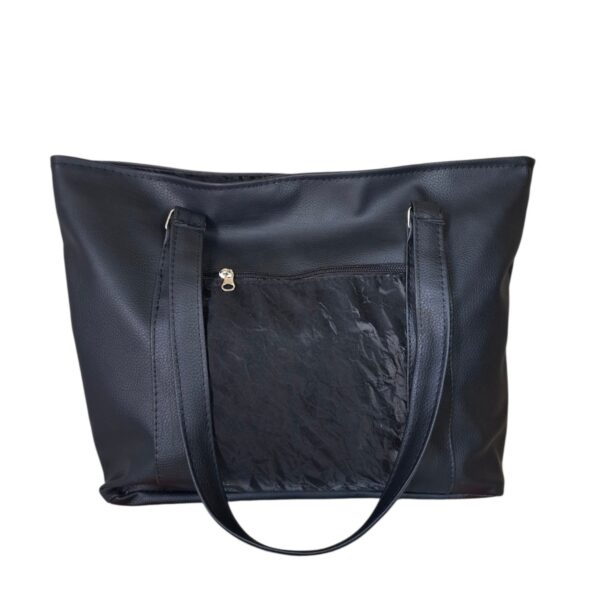 Cartera Bolso Mujer Elegante Eco Cuero Mujer Negra - Imagen 2