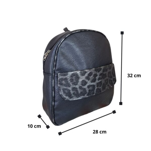 Mochila Reforzada Mujer Animal Print Eco Cuero Moda - Imagen 4