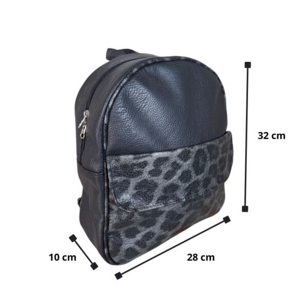Mochila Reforzada Mujer Animal Print Eco Cuero Moda - Imagen 4