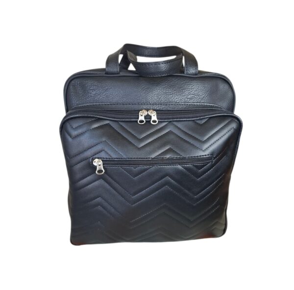 Mochila Bolso Eco cuero Premium Multi Bolsillos Cierre Urbana - Imagen 2