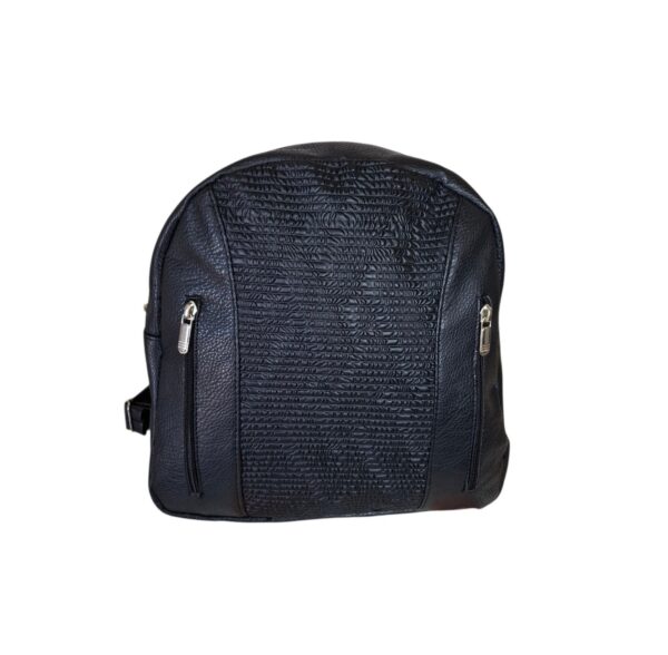 Mochila Eco Cuero Cierres Laterales Urbana Liviana Elegante