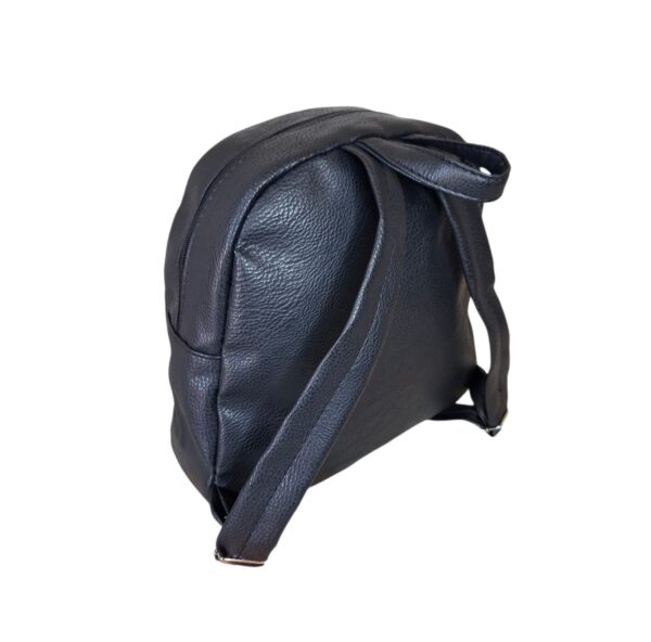 Mochila Ecocuero Diseño Geométrico Con Cierres Urbana  Liviana - Imagen 3