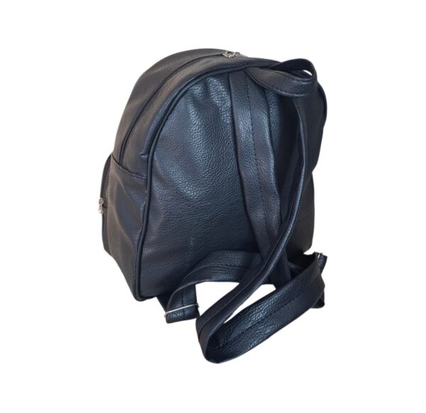Mochila Ecocuero Urbana Con Bolsillos Frontales Multi Compartimentos Liviana - Imagen 3