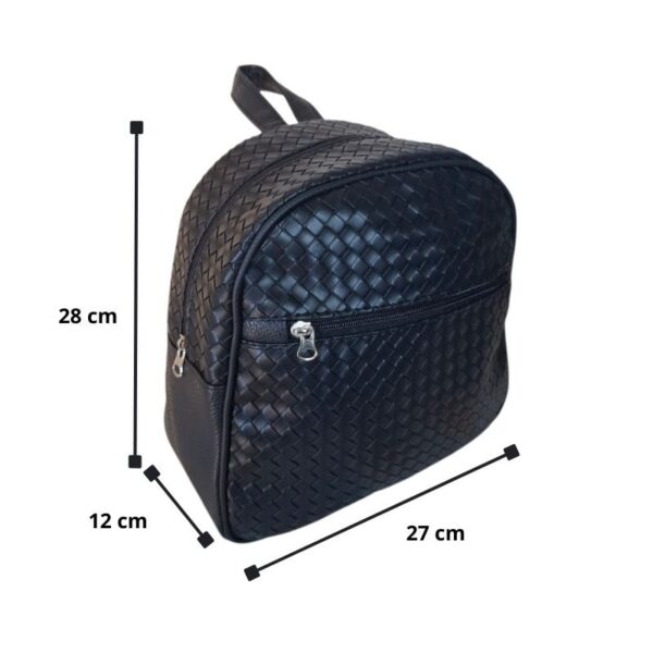 Mochilas Eco Cuero Portix Moda 2026 Urbana Trenzada - Imagen 4