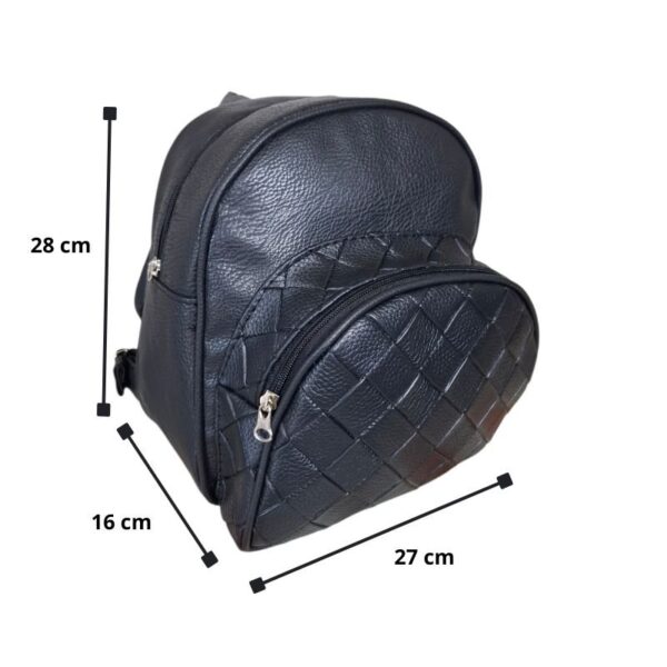 Mochilas Eco Cuero Portix Moda 2026 Urbana Negra - Imagen 4