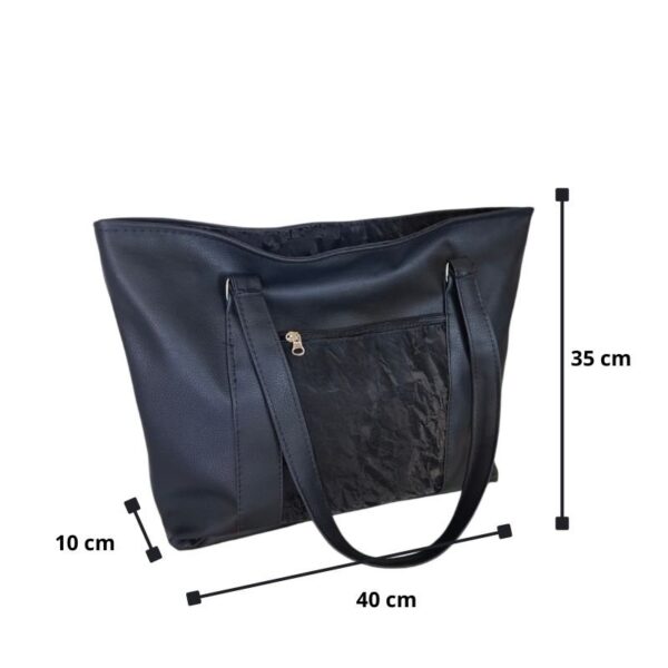Cartera Bolso Mujer Elegante Eco Cuero Mujer Negra - Imagen 5